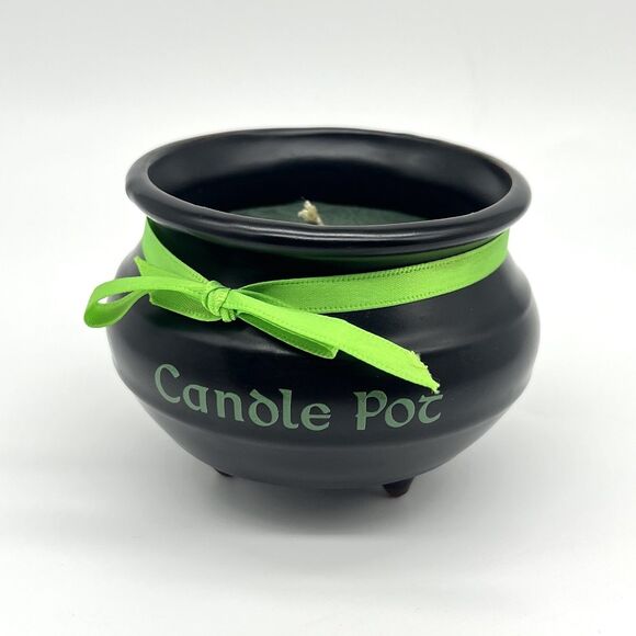 Irish Country Pottery Candle Pot Black Cauldron Halloween St Paddys Day Ireland - Picture 1 of 8